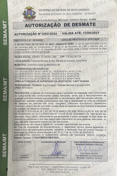 Licença SEMA - Desmate